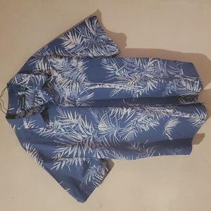 Men's Cubavera Large short sleeve blue slim fit